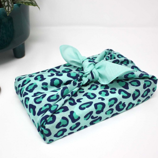 Leopard Mint Fabric Wrap